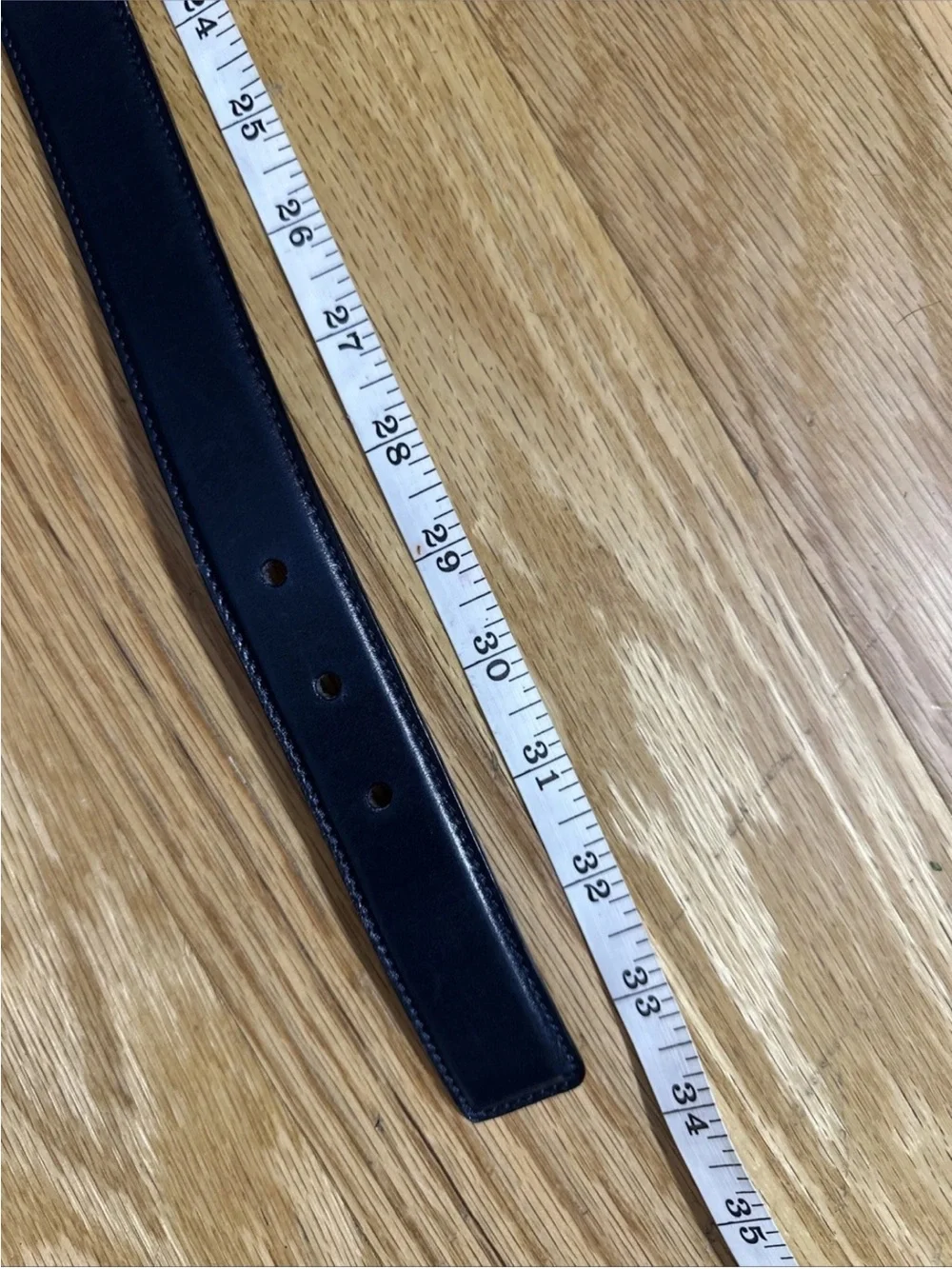 Vintage ESCADA 90s NAVY BLUE Leather Belt 34